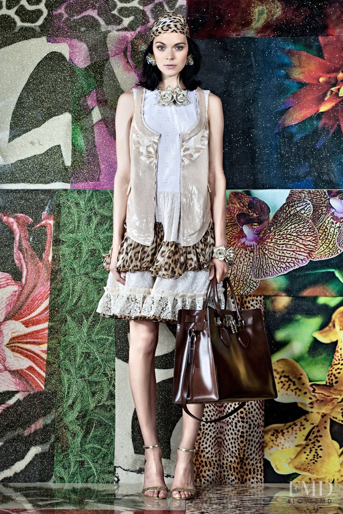 Kinga Rajzak featured in  the Roberto Cavalli fashion show for Resort 2012