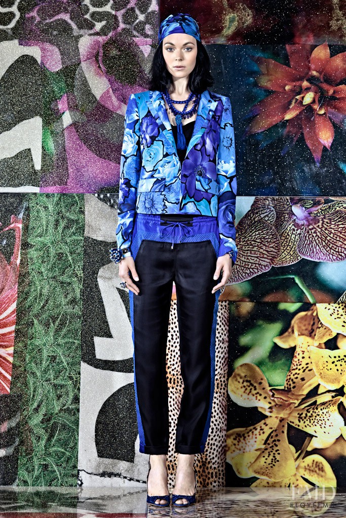 Kinga Rajzak featured in  the Roberto Cavalli fashion show for Resort 2012