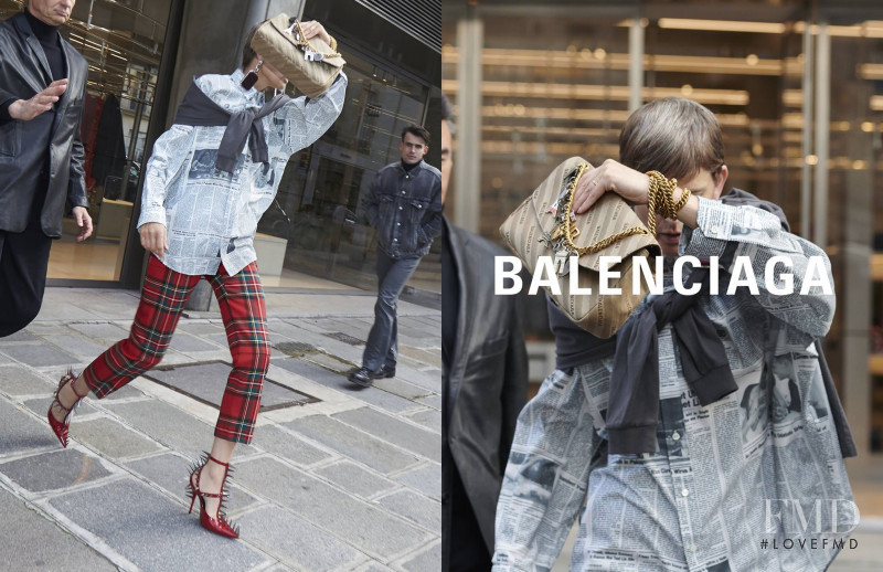 Stella Tennant featured in  the Balenciaga advertisement for Spring/Summer 2018