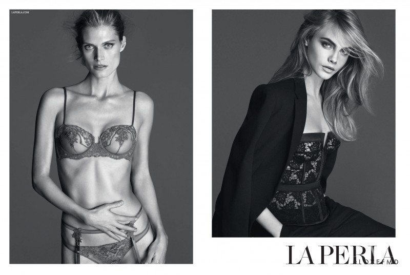 Cara Delevingne featured in  the La Perla advertisement for Spring/Summer 2014