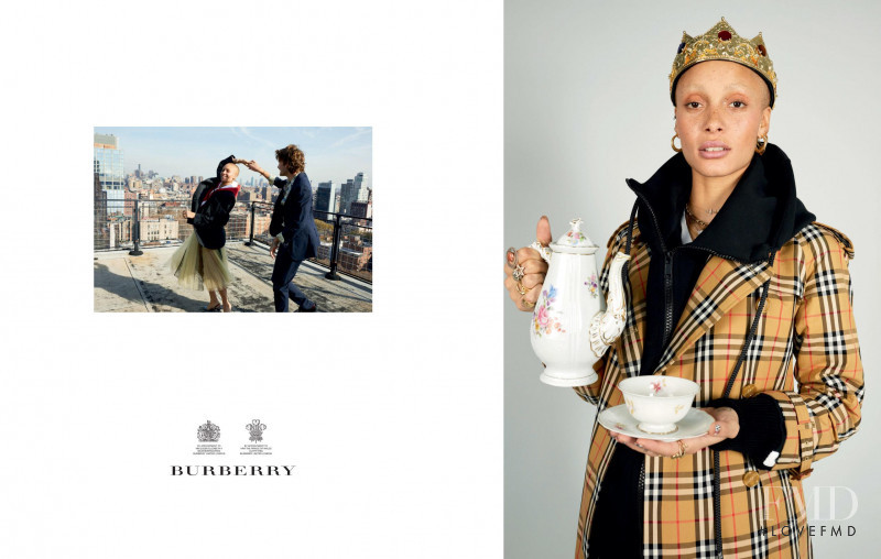 Adwoa Aboah featured in  the Burberry advertisement for Spring/Summer 2018