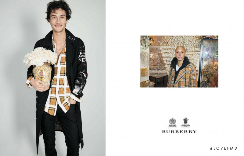 Adwoa Aboah featured in  the Burberry advertisement for Spring/Summer 2018