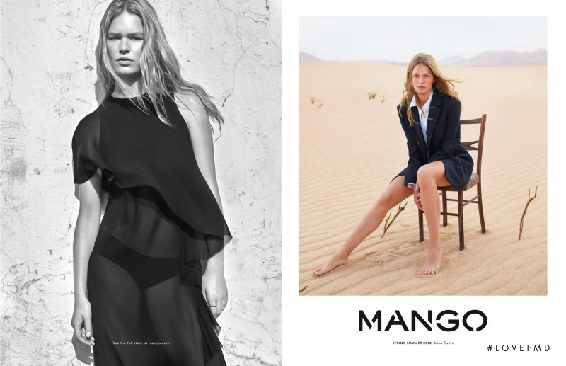 Anna Ewers featured in  the Mango advertisement for Spring/Summer 2018