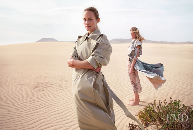 Amber Valletta featured in  the Mango advertisement for Spring/Summer 2018