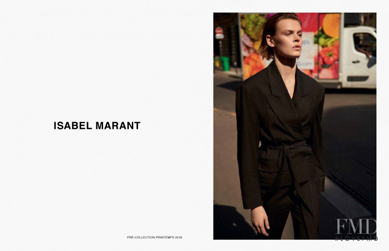 Cara Taylor featured in  the Isabel Marant advertisement for Pre-Spring 2018