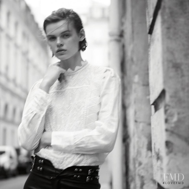 Cara Taylor featured in  the Isabel Marant advertisement for Pre-Spring 2018
