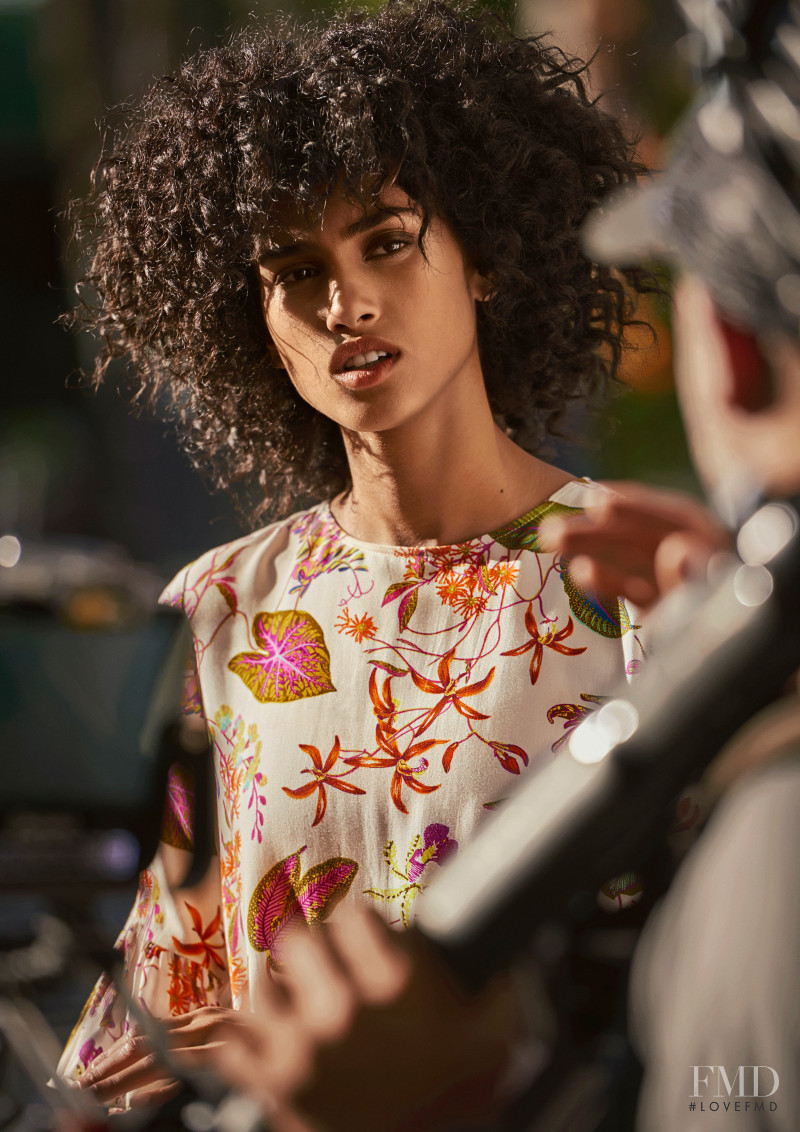 Imaan Hammam featured in  the H&M advertisement for Spring/Summer 2018
