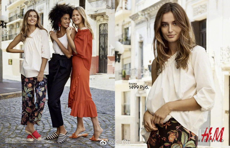 Andreea Diaconu featured in  the H&M advertisement for Spring/Summer 2018