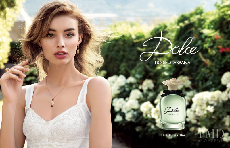 Giulia Maenza featured in  the Dolce & Gabbana Fragrance Dolce advertisement for Spring/Summer 2018