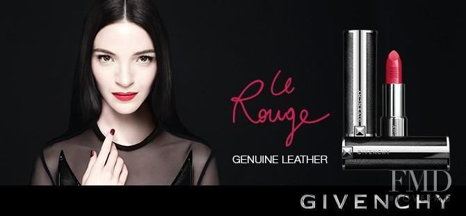 Mariacarla Boscono featured in  the Givenchy Beauty Over Rose Collection advertisement for Spring/Summer 2014