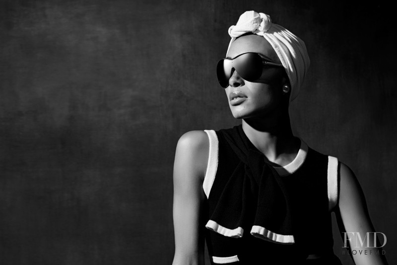 Adwoa Aboah featured in  the Chanel Eyewear advertisement for Spring/Summer 2018