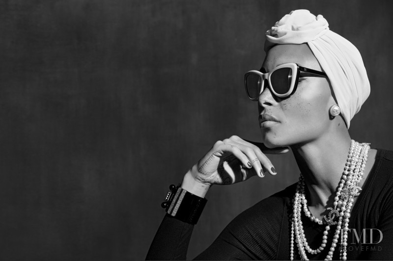 Adwoa Aboah featured in  the Chanel Eyewear advertisement for Spring/Summer 2018