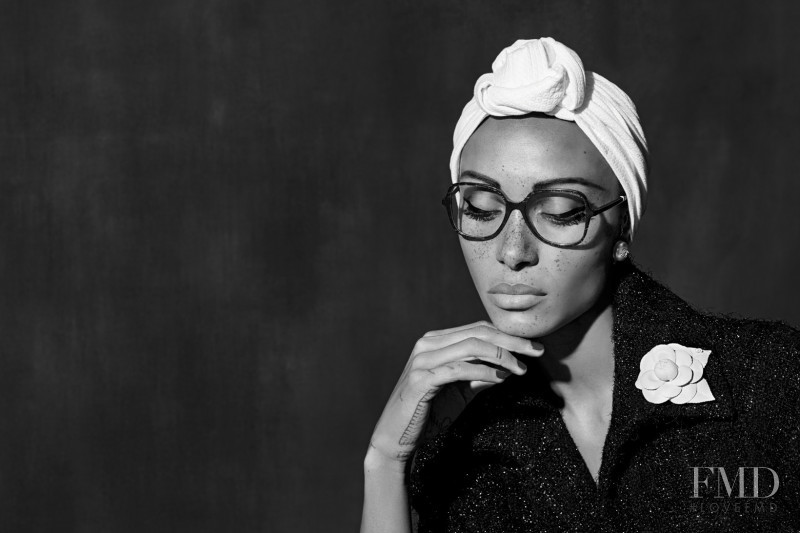 Adwoa Aboah featured in  the Chanel Eyewear advertisement for Spring/Summer 2018