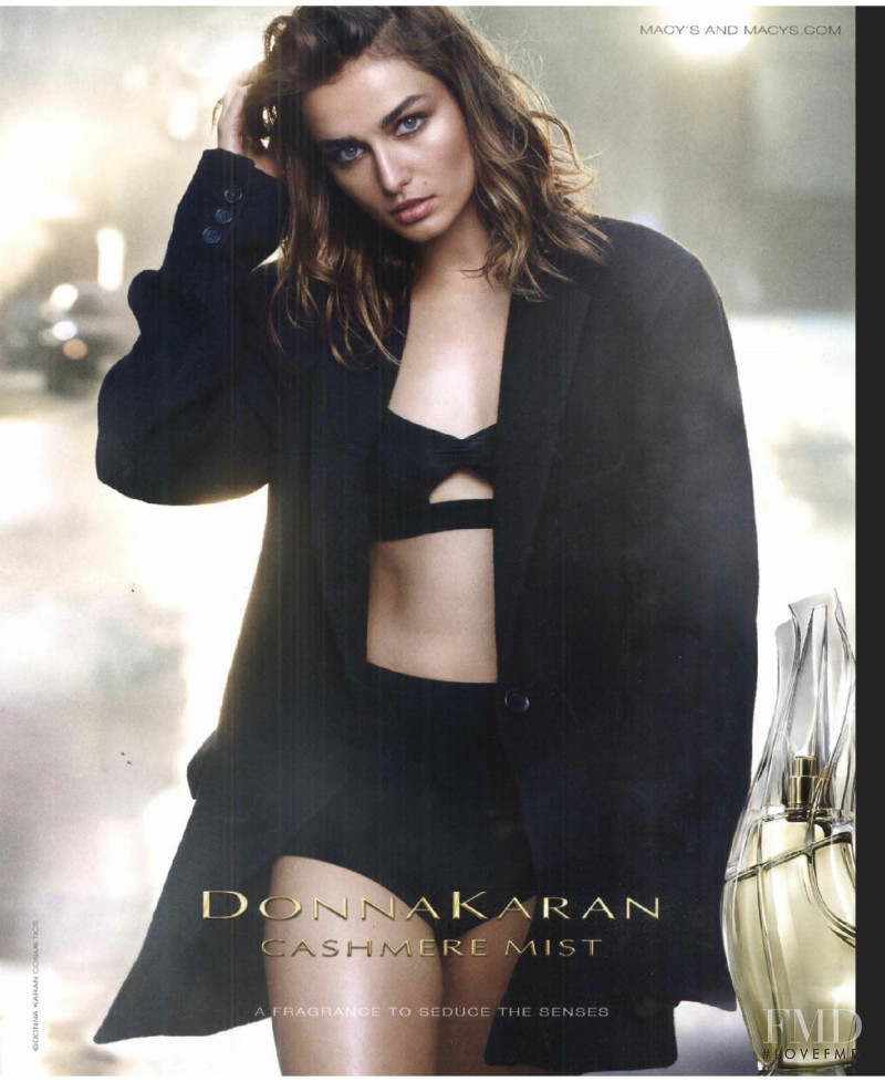 Andreea Diaconu featured in  the Donna Karan Cosmetics Casmere Mist advertisement for Spring/Summer 2018
