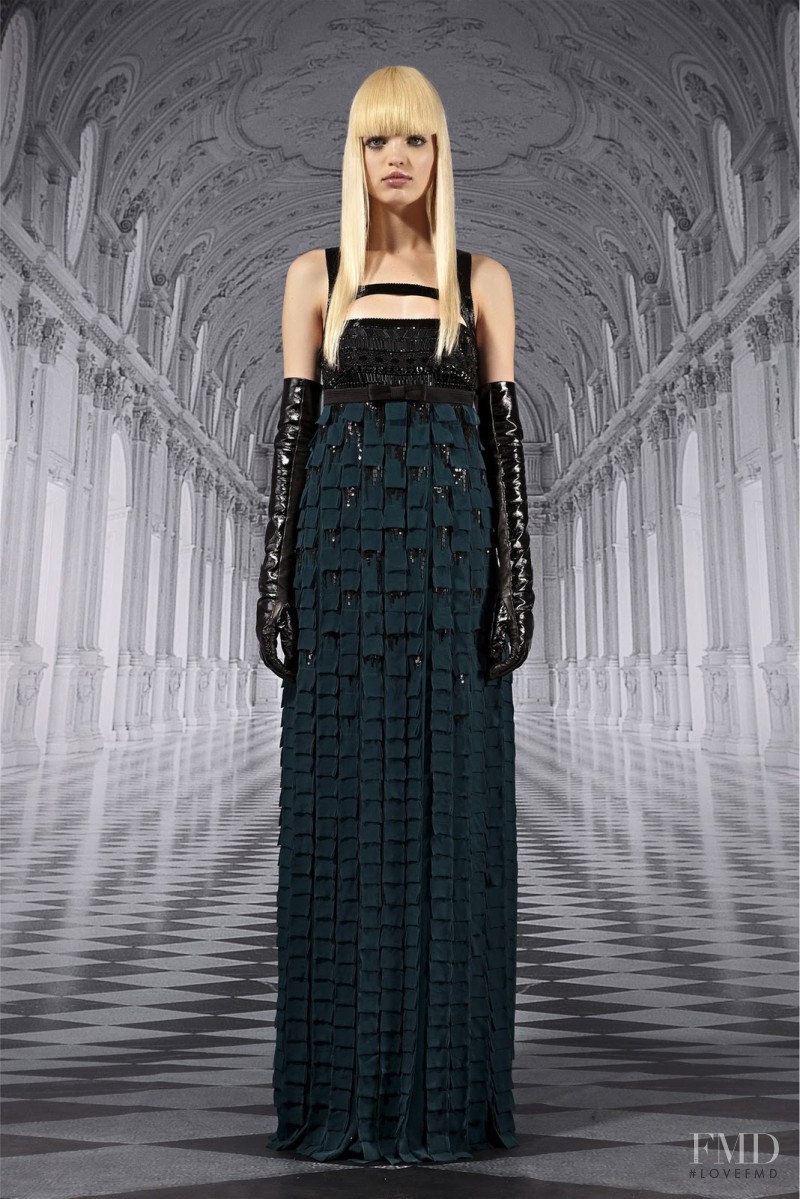 Daphne Groeneveld featured in  the Roberto Cavalli fashion show for Pre-Fall 2012