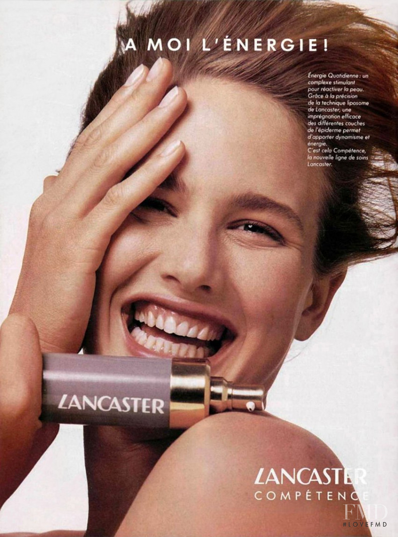 Hunter Reno featured in  the Lancaster Paris advertisement for Spring/Summer 1989