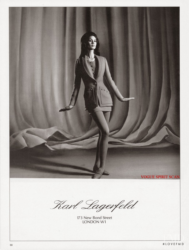 Jana Rajlich featured in  the Karl Lagerfeld advertisement for Autumn/Winter 1989