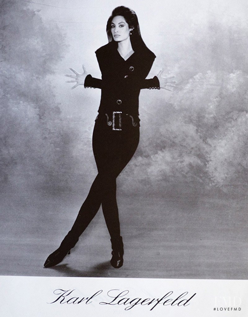 Jana Rajlich featured in  the Karl Lagerfeld advertisement for Autumn/Winter 1989