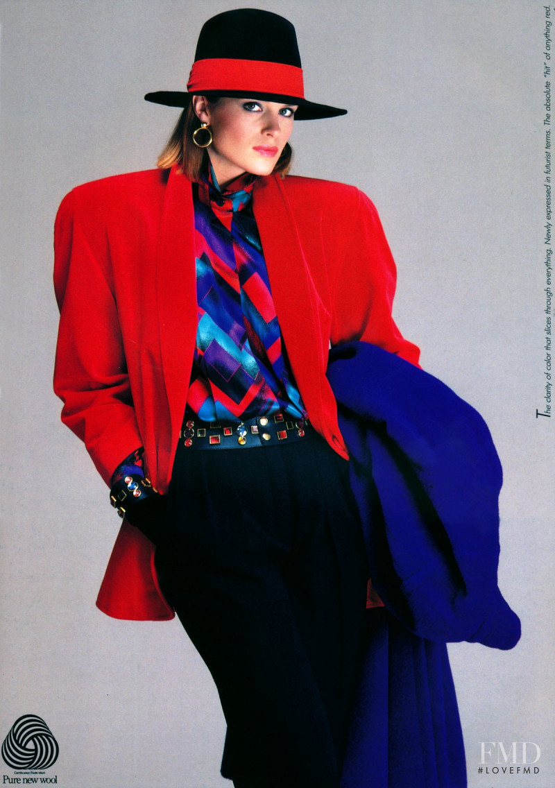 Jacki Adams featured in  the Escada catalogue for Autumn/Winter 1987