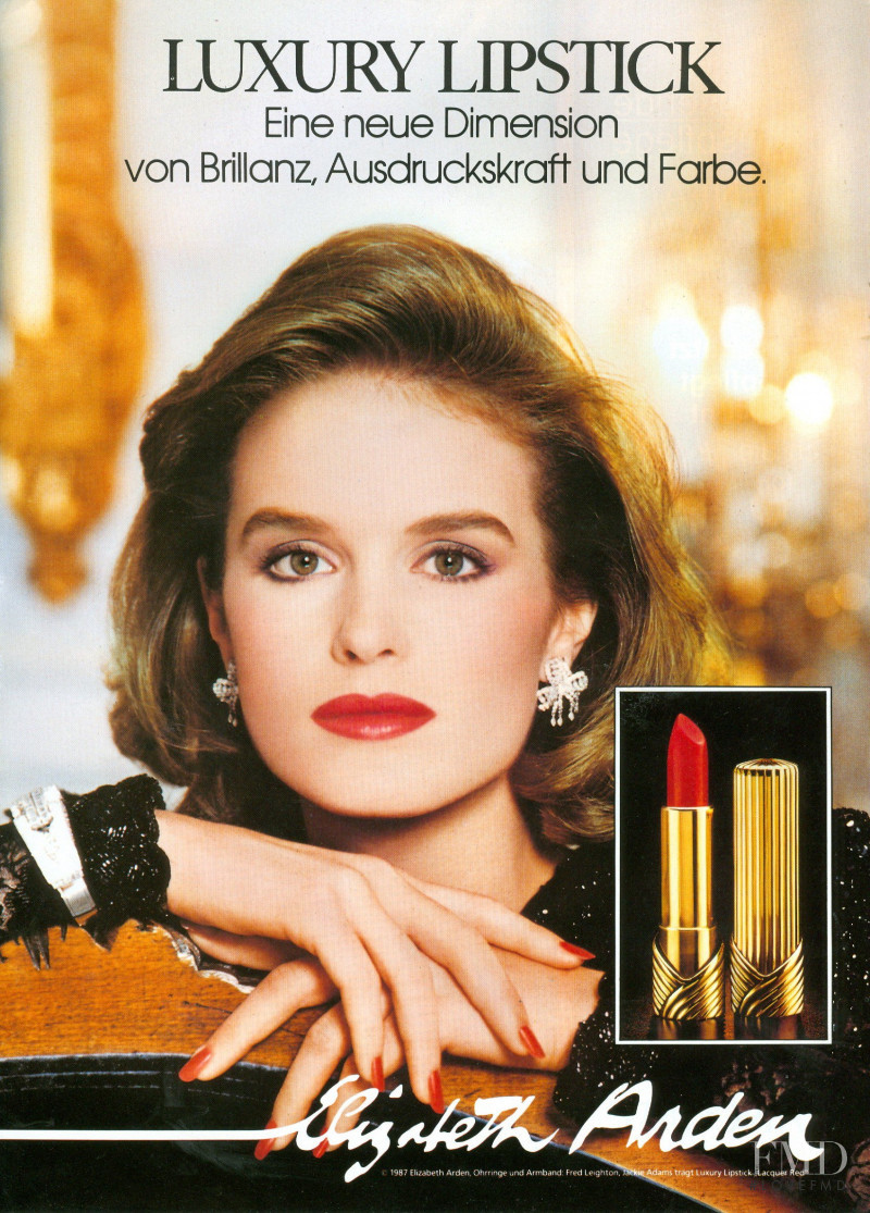 Jacki Adams featured in  the Elizabeth Arden The Salon advertisement for Spring/Summer 1987