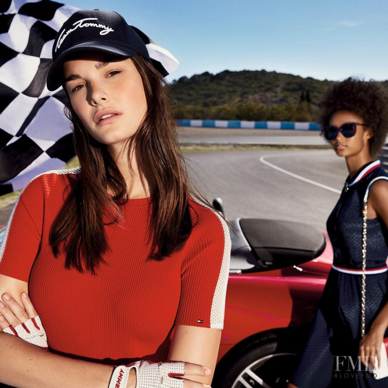Ophélie Guillermand featured in  the Tommy Hilfiger x Gigi advertisement for Spring/Summer 2018