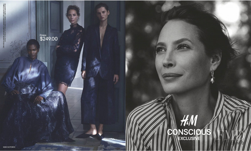 Christy Turlington featured in  the H&M Conscious Exclusive advertisement for Spring/Summer 2018