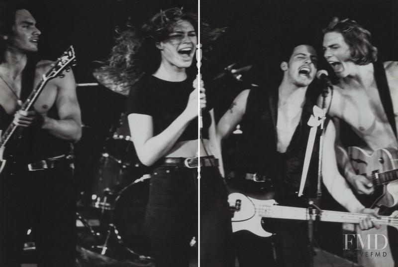 Carre Otis featured in  the Calvin Klein Jeans advertisement for Spring/Summer 1991