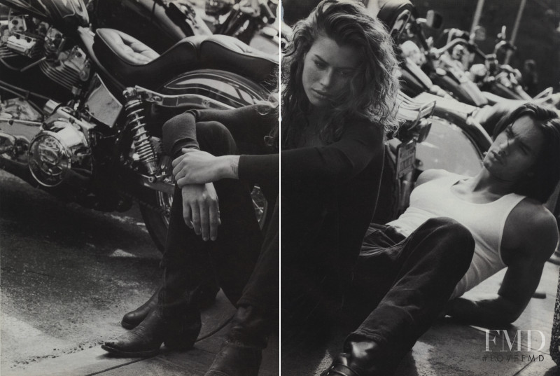 Carre Otis featured in  the Calvin Klein Jeans advertisement for Spring/Summer 1991