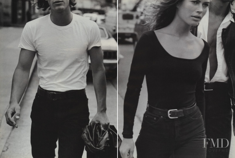 Carre Otis featured in  the Calvin Klein Jeans advertisement for Spring/Summer 1991