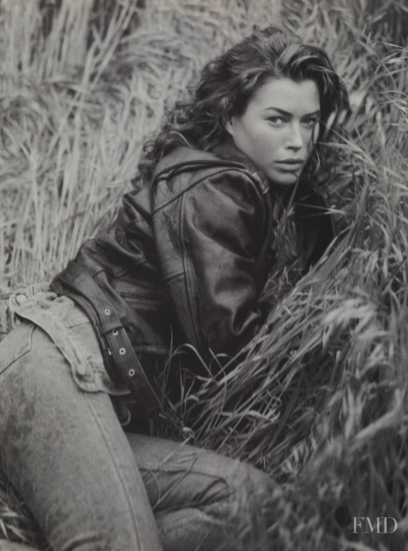 Carre Otis featured in  the Calvin Klein Jeans advertisement for Spring/Summer 1991