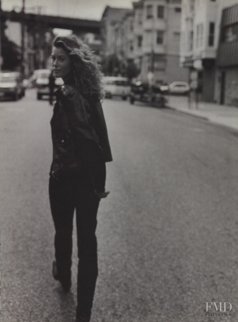 Carre Otis featured in  the Calvin Klein Jeans advertisement for Spring/Summer 1991