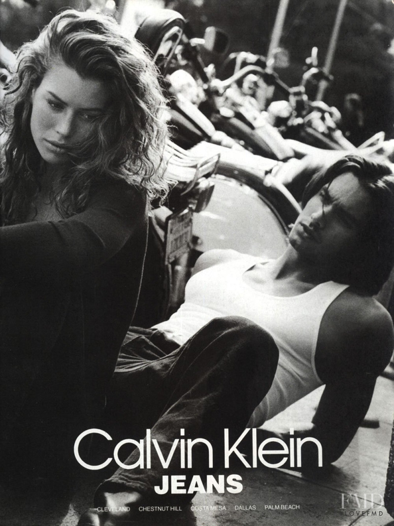 Carre Otis featured in  the Calvin Klein Jeans advertisement for Spring/Summer 1991