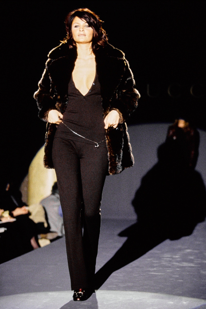 Helena Christensen featured in  the Gucci fashion show for Autumn/Winter 1995