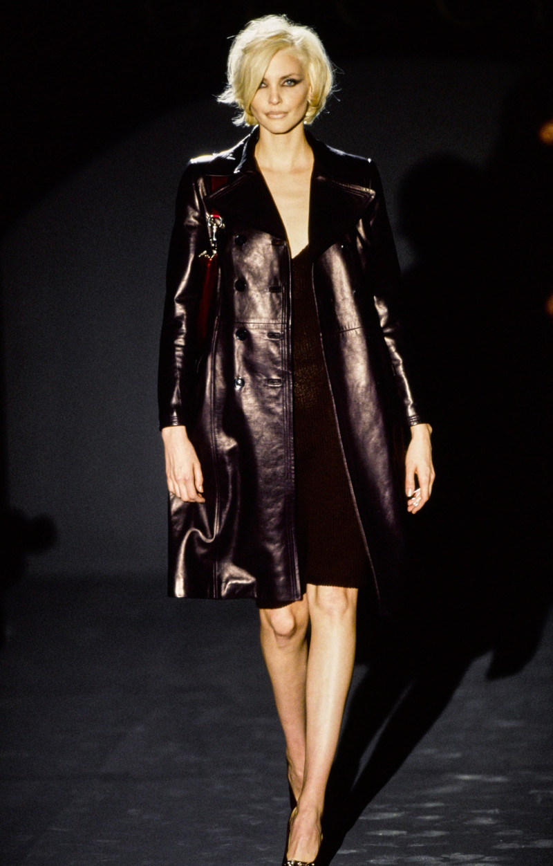 Nadja Auermann featured in  the Gucci fashion show for Autumn/Winter 1995