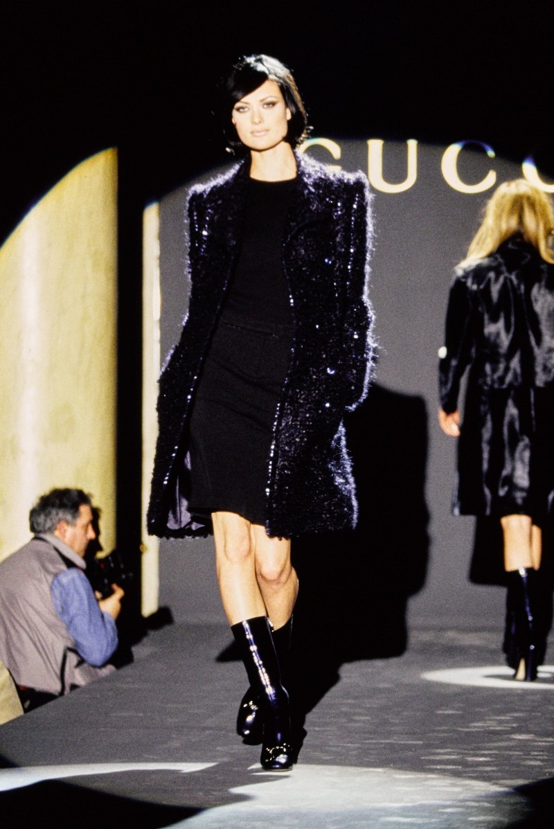 Shalom Harlow featured in  the Gucci fashion show for Autumn/Winter 1995