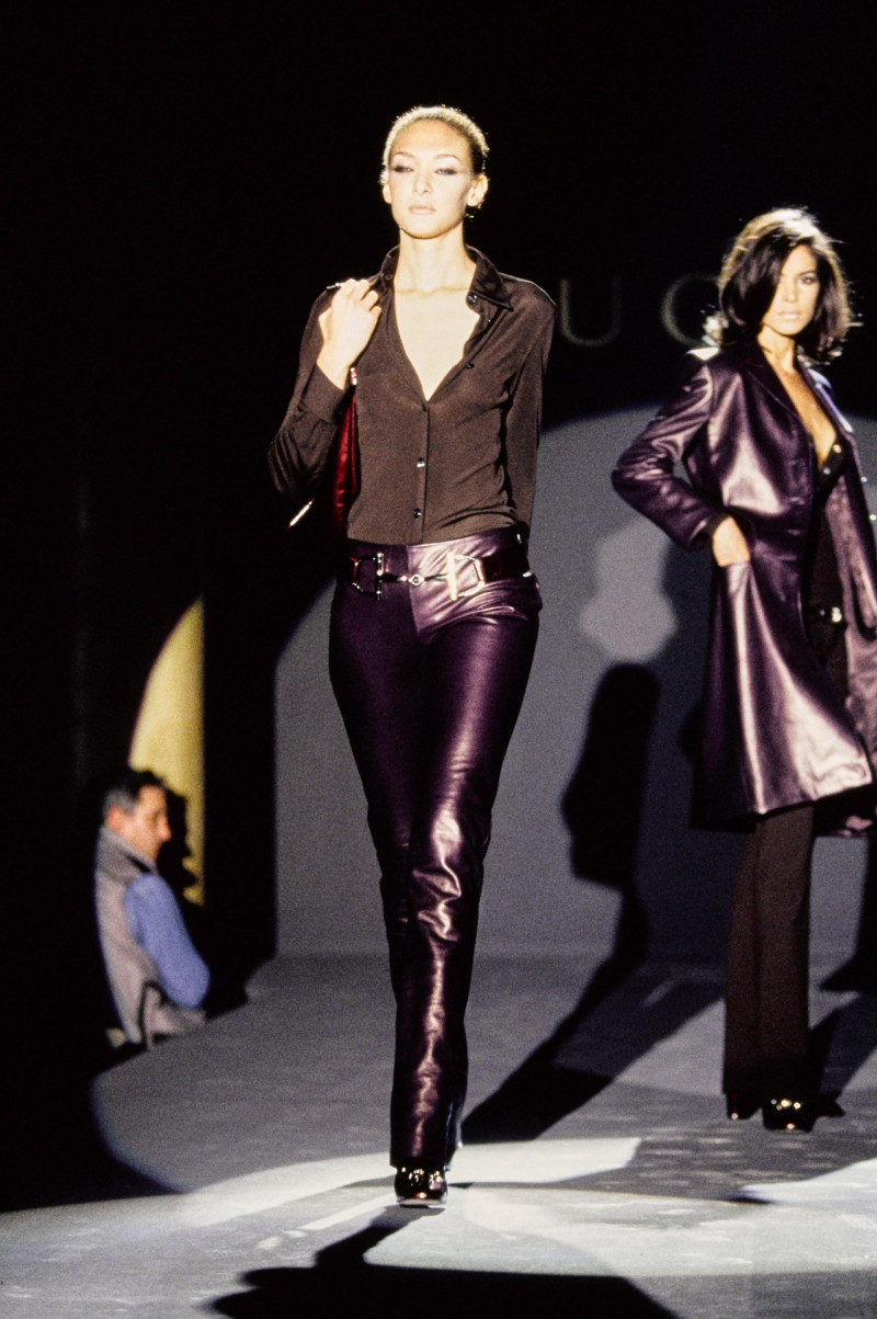 Chrystèle Saint Louis Augustin featured in  the Gucci fashion show for Autumn/Winter 1995