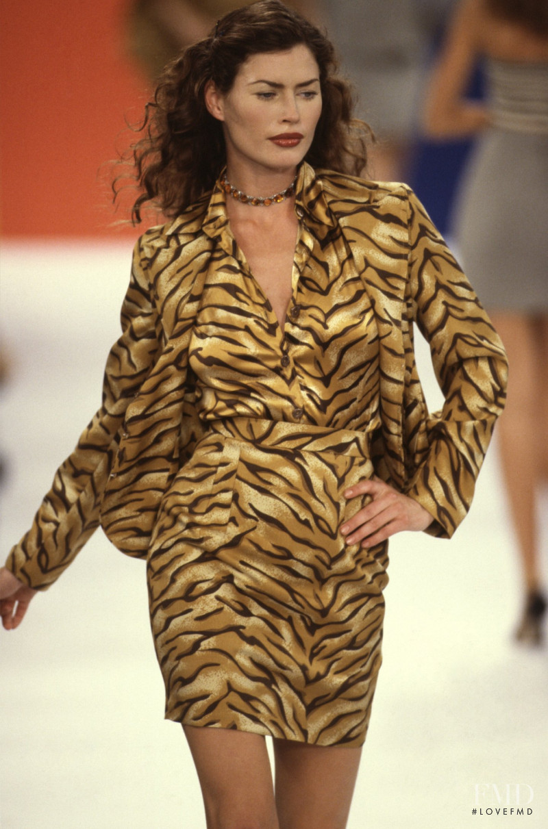 Carre Otis featured in  the Todd Oldham fashion show for Spring/Summer 1995