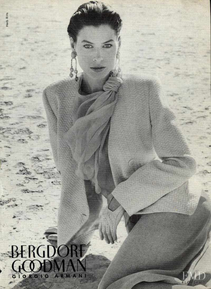 Carre Otis featured in  the Bergdorf Goodman advertisement for Spring/Summer 1989