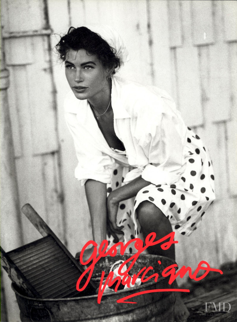 Carre Otis featured in  the Guess by Marciano advertisement for Spring/Summer 1989