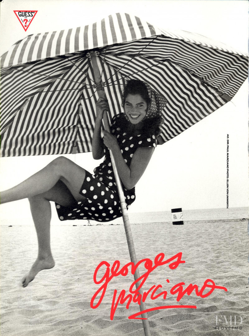 Carre Otis featured in  the Guess by Marciano advertisement for Spring/Summer 1989