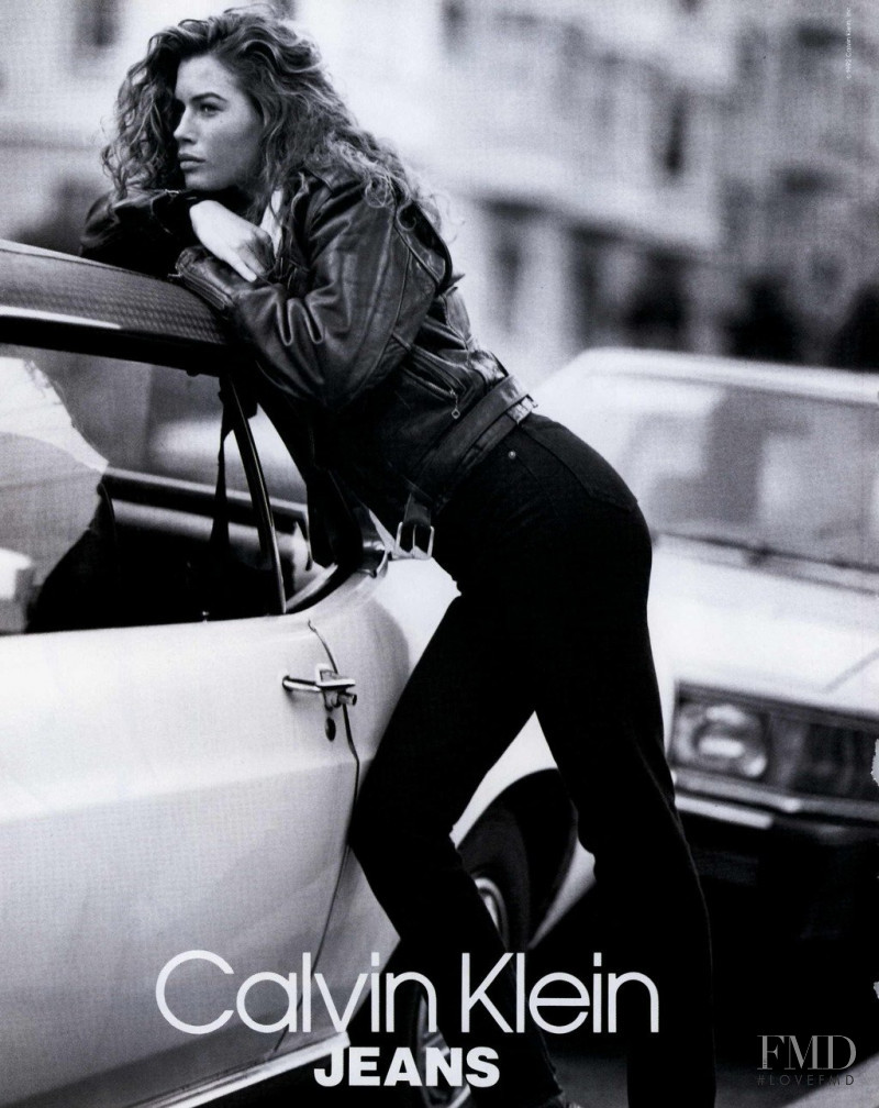 Carre Otis featured in  the Calvin Klein Jeans advertisement for Autumn/Winter 1992