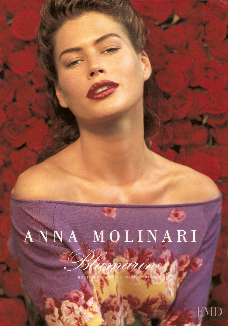 Carre Otis featured in  the Anna Molinari advertisement for Spring/Summer 1991