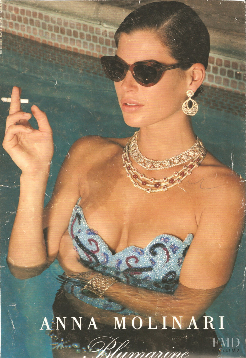 Carre Otis featured in  the Anna Molinari advertisement for Spring/Summer 1991