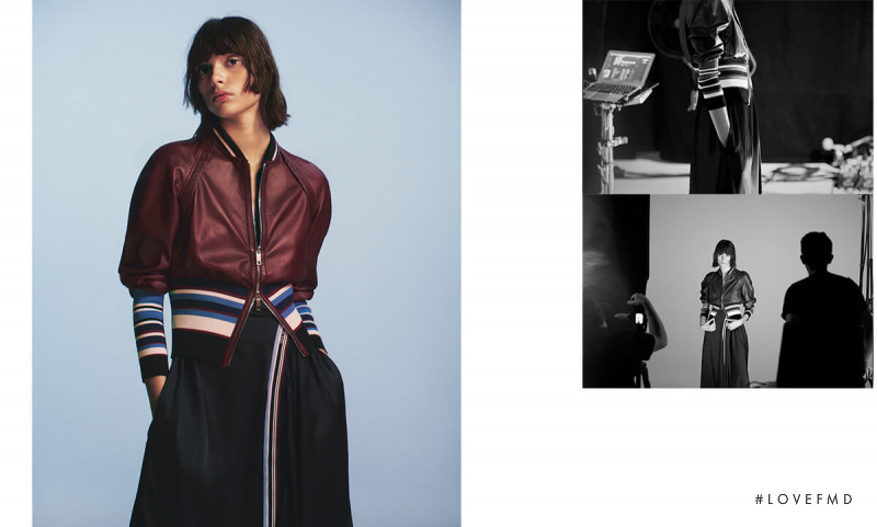 Charlee Fraser featured in  the Sportmax advertisement for Spring/Summer 2018