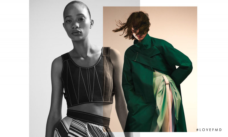 Charlee Fraser featured in  the Sportmax advertisement for Spring/Summer 2018