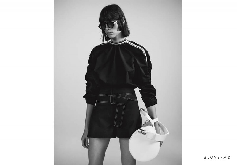 Charlee Fraser featured in  the Sportmax advertisement for Spring/Summer 2018