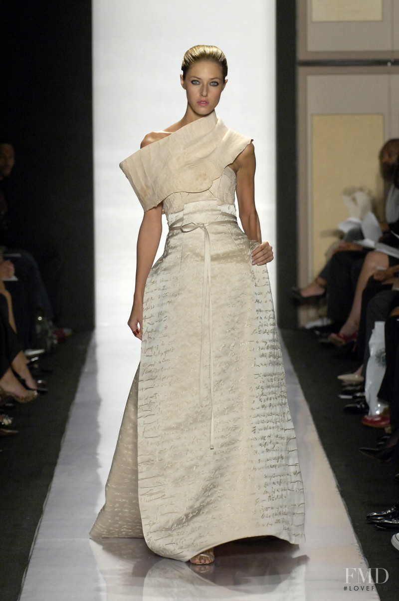 Nadejda Savcova featured in  the Ralph Rucci fashion show for Spring/Summer 2007