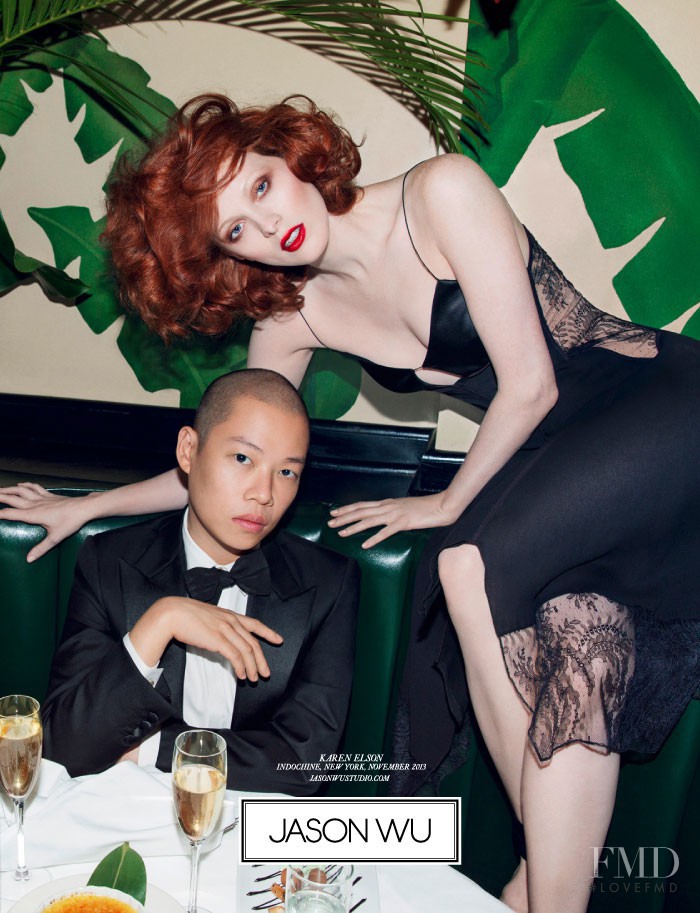 Karen Elson featured in  the Jason Wu advertisement for Spring/Summer 2014