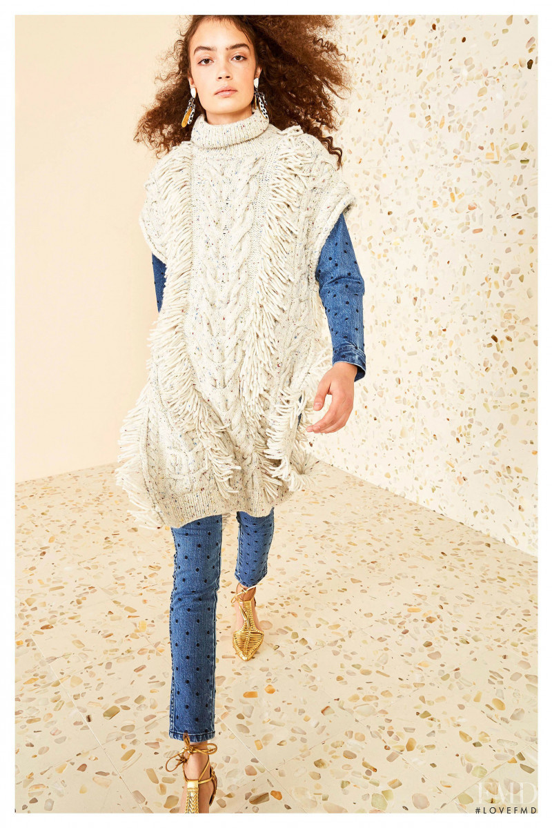 Sasha Kichigina featured in  the Ulla Johnson lookbook for Pre-Fall 2018