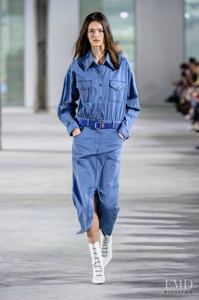 Vika Karelaya featured in  the Tibi fashion show for Autumn/Winter 2018